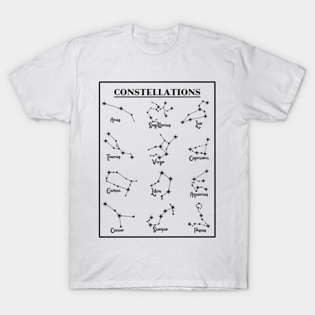 CONSTELLATIONS T-Shirt by Introvert Home 